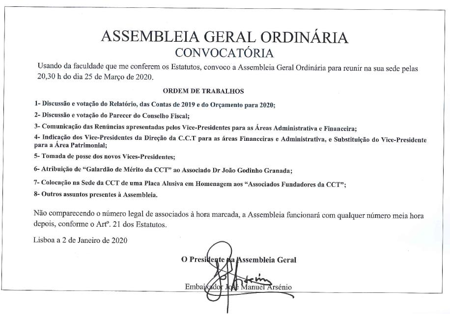 CONVOCATORIA AG 2020 A